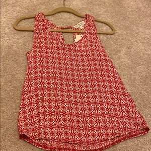 Silk patterned tank top